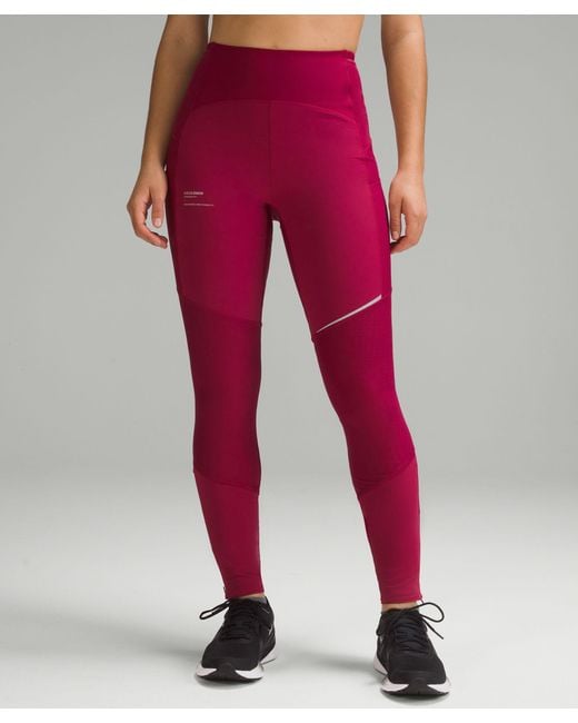 lululemon athletica Senseknit Composite High-rise Running Tight 28 in Red