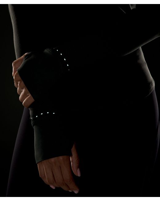 lululemon athletica Green Rulu Running Mockneck Long-Sleeve Shirt