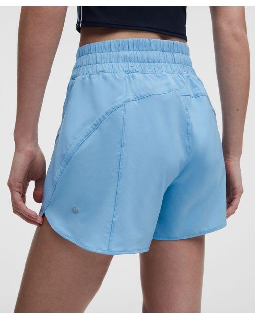 lululemon athletica Blue – Track That High-Rise Lined Shorts – 5" – – Size 14