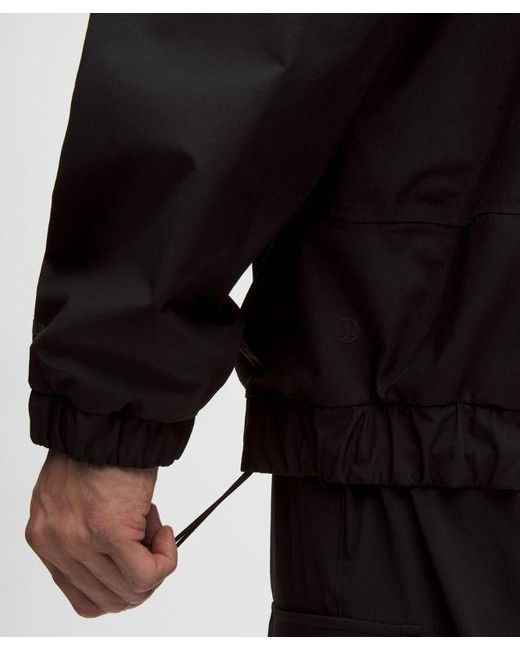 lululemon athletica Black Waterproof Cinch-Hem Jacket for men