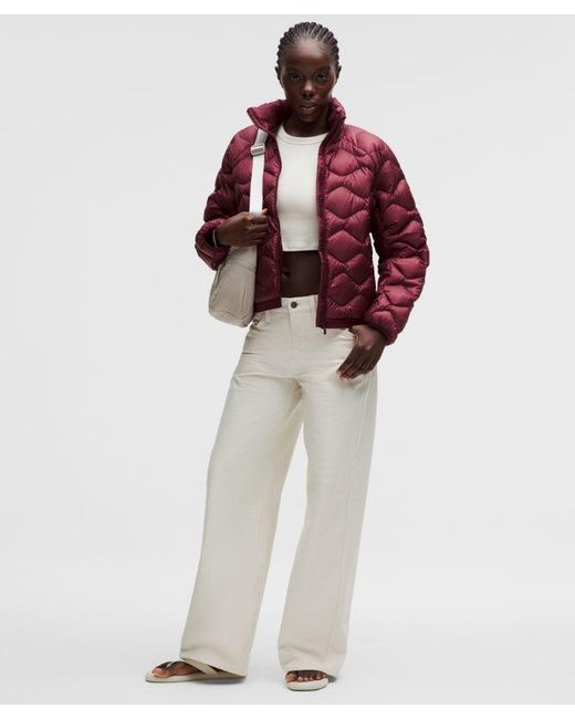 lululemon athletica Red Featherweight 900-Down-Fill Quilted Jacket