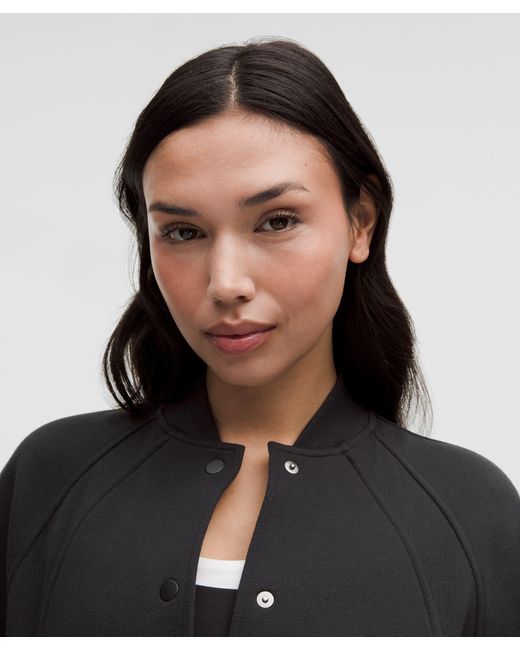lululemon athletica Black Scuba Oversized Collegiate Jacket