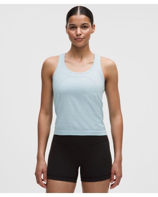 lululemon athletica Blue – Swiftly Tech Racerback Tank Top 2.0 Waist Length – – Size 20