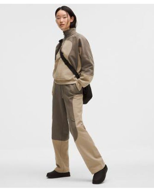 lululemon athletica Natural – Cotton Fleece Mid-Rise Straight-Leg Pants Slnsh Collection – – Size Large