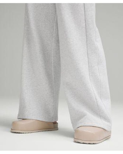 lululemon athletica Gray Scuba Mid-rise Wide-leg Pants Full Length
