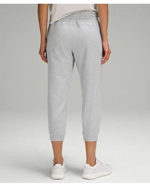 lululemon athletica Gray Soft Jersey Classic-fit Mid-rise Cropped Joggers