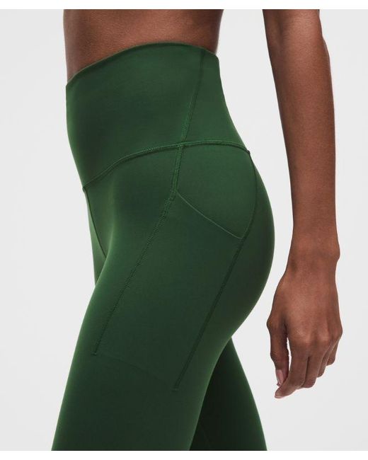 lululemon athletica Green – Wunder Train High-Rise Tight Leggings With Pockets – 25" – – Size 4
