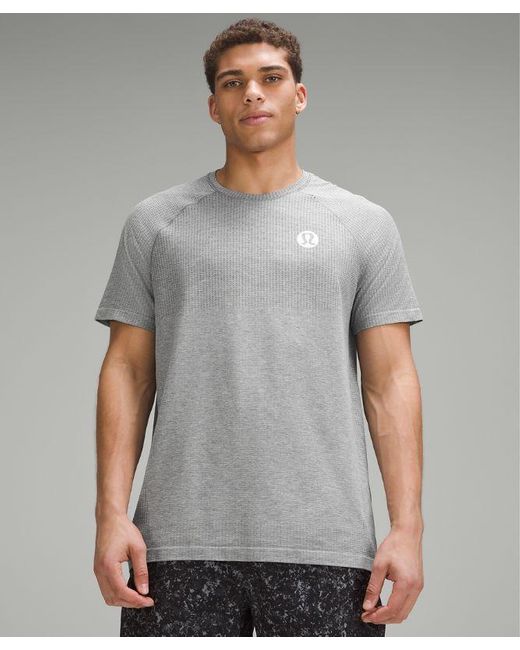 lululemon athletica Gray – Metal Vent Tech Short-Sleeve Shirt Logo – / – for men
