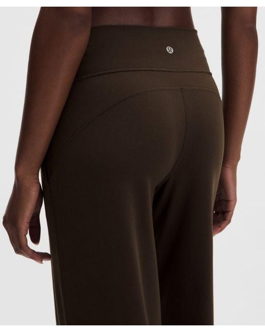 lululemon athletica Black Groove Wide-Leg High-Rise Pant