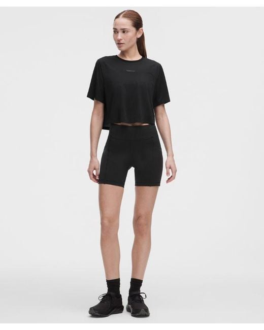 lululemon athletica Black – Lightweight Relaxed Running Short-Sleeve Shirt – – Size Large
