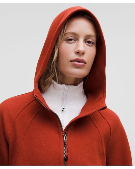 lululemon athletica Red Scuba Oversized Half-Zip Hoodie
