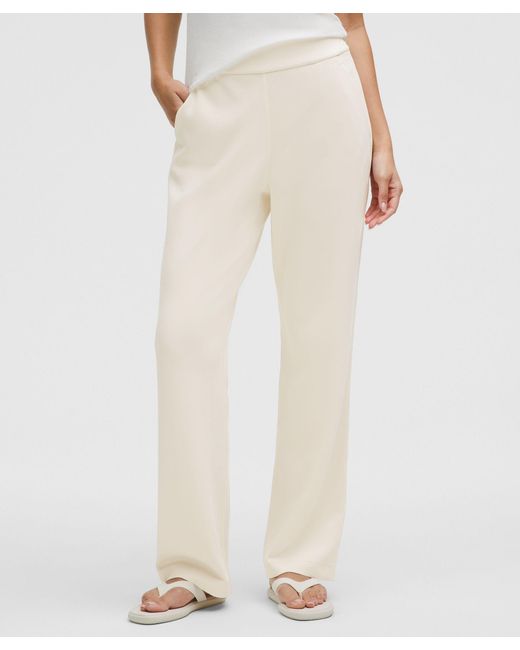 lululemon athletica Natural – Softstreme High-Rise Straight-Leg Pants Regular – – Size Large