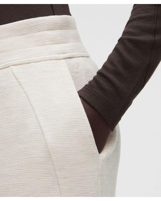 lululemon athletica White Scuba Mid-Rise Wide-Leg Pant
