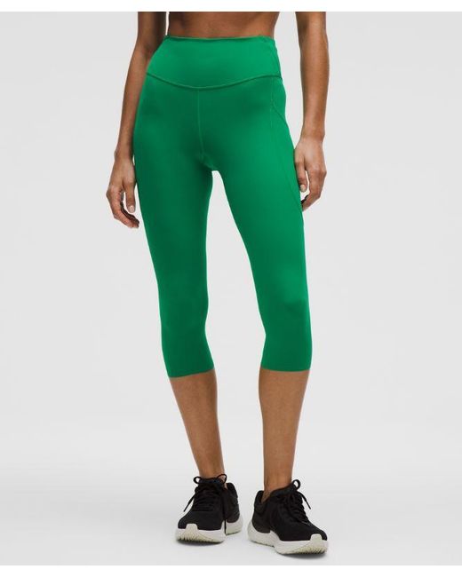 lululemon athletica Green Fast And Free High-Rise Crop 19"