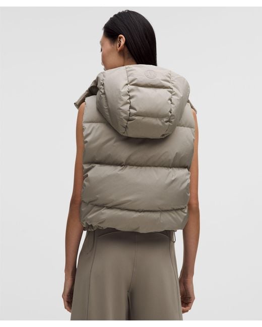 lululemon athletica Brown Wunder Puff 600-Down-Fill Cropped Vest