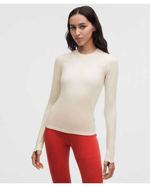 lululemon athletica Red – Merino Crewneck Base Layer – Wool-Blend – – Size Large