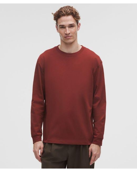 lululemon athletica Red – Heavyweight Jersey Long-Sleeve Shirt – – Size Large for men