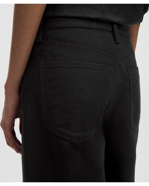 lululemon athletica Black Easyfive Low-Rise Classic Wide-Leg Pant