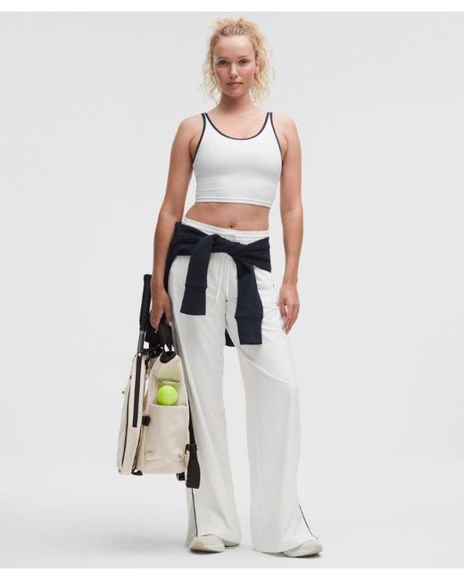 lululemon athletica White Scoop-Neck Cutout Tennis Tank Top