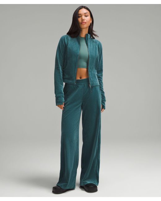 lululemon Scuba Track Jacket Velvet Cord in Green Lyst