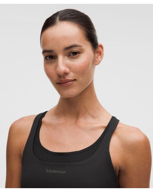lululemon athletica Red Energy Longline Bra With Storage Evolve