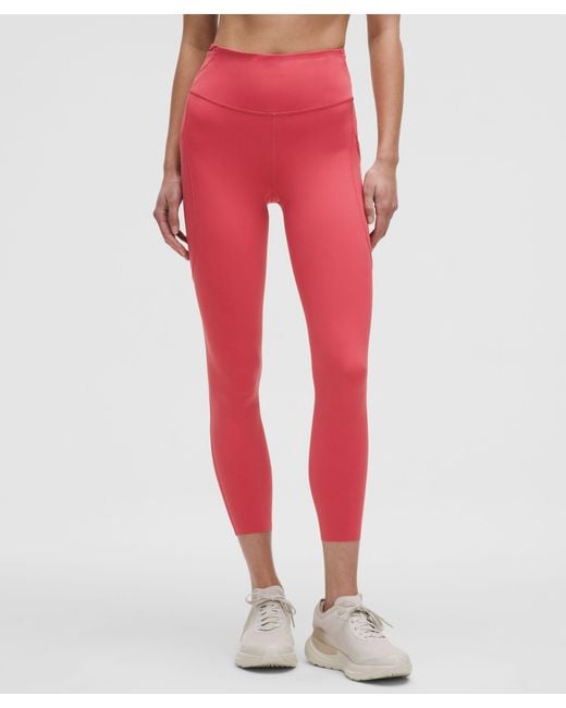 lululemon athletica Red Fast And Free High-Rise Tight 25"