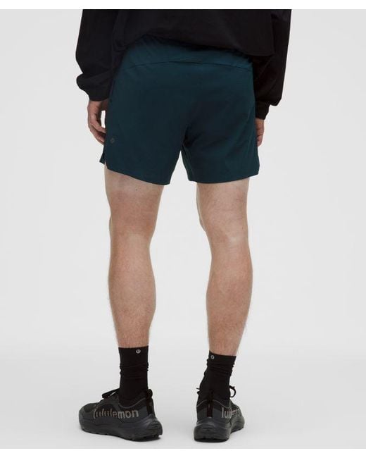 lululemon athletica Black Mile Maker Ripstop Lined Short 6" for men