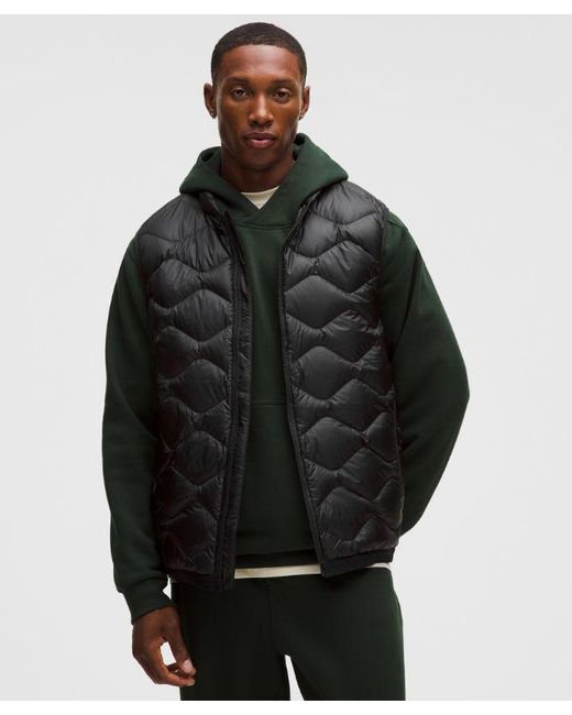 lululemon athletica Black Featherweight 900-Down-Fill Quilted Vest for men