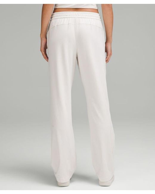 lululemon athletica White Soft Jersey Straight-Leg Mid-Rise Pants Regular