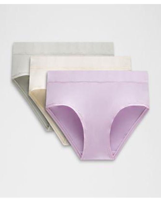 lululemon athletica Purple – Underease High-Rise Bikini Underwear 3 Pack – – Size Large