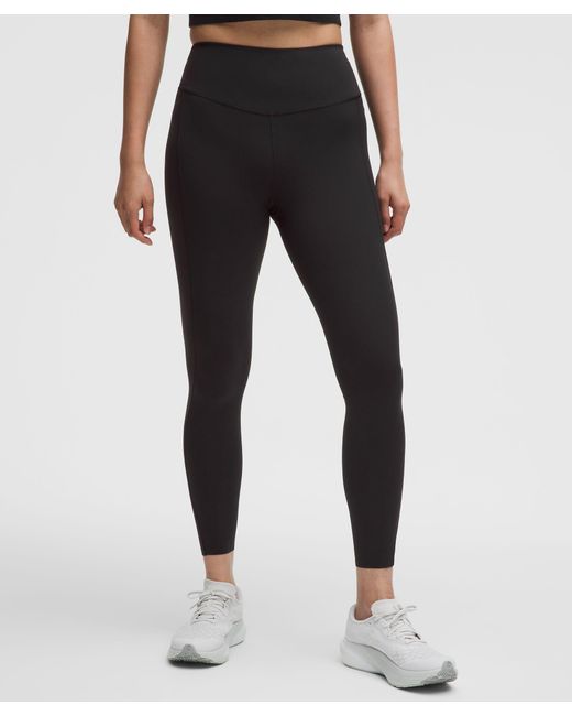 lululemon athletica Black – Fast And Free High-Rise 1-Pocket Tight Leggings Evolve – 25" – – Size 4
