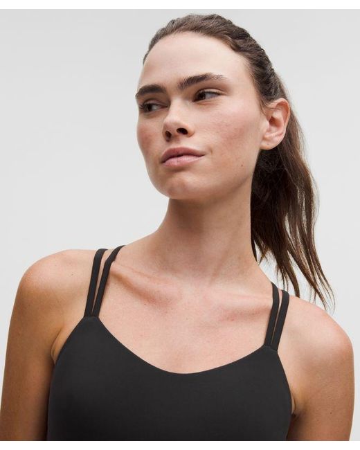 lululemon athletica Black Like A Cloud Longline Sports Bra Light Support