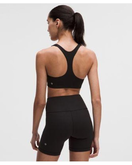 lululemon athletica Black – All-Time Hero Ribbed Sports Bra Medium Support, B/C Cup – – Size Large