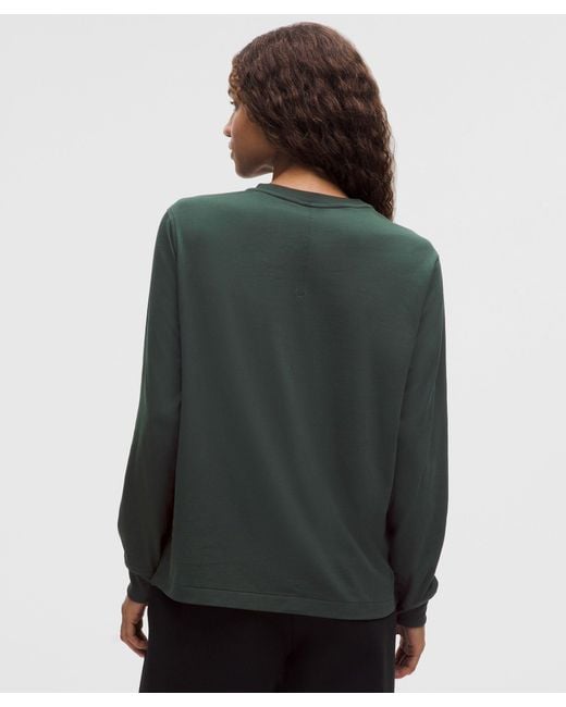 lululemon athletica Green All Yours Organic Cotton Long-Sleeve Shirt