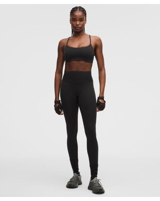 lululemon athletica Gray – Wunder Train Strappy Racer Sports Bra Light Support, C/D Cup – – Size 14