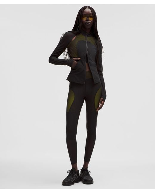 lululemon athletica Black Mesh-Panelled High-Rise Tight 28"