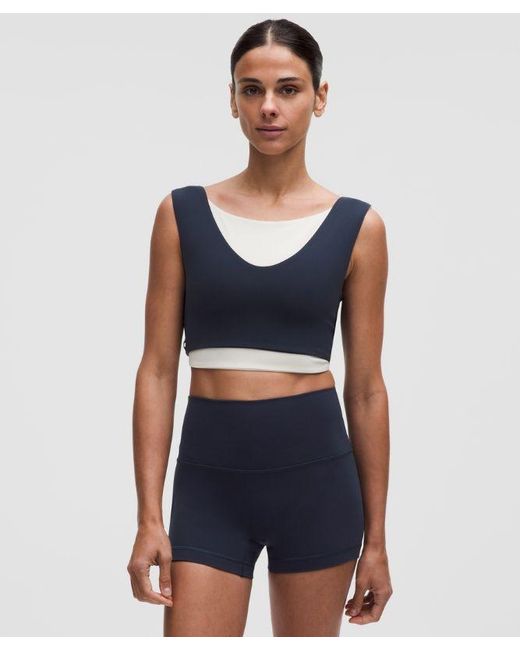 lululemon athletica Blue Bend This Boat And Scoop Bra