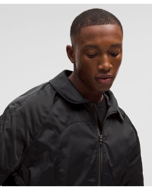 lululemon athletica Black Taffeta Removable-Hood Collared Jacket for men