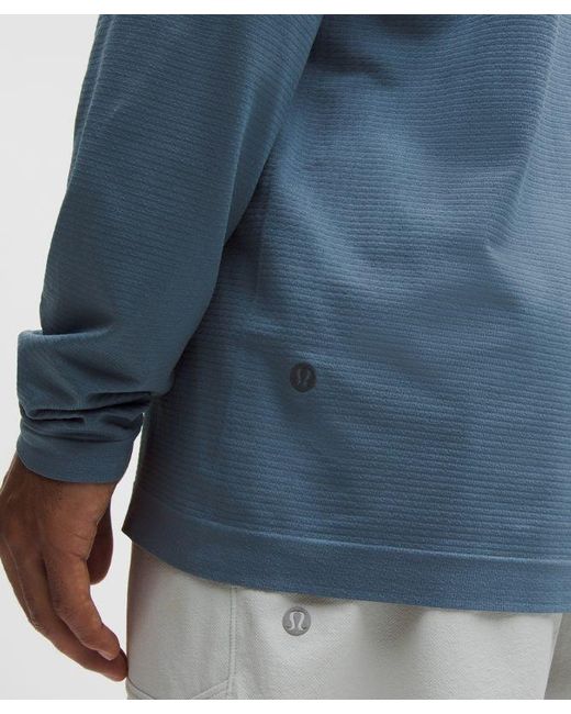 lululemon athletica Blue Metal Vent Tech Long-Sleeve Shirt for men