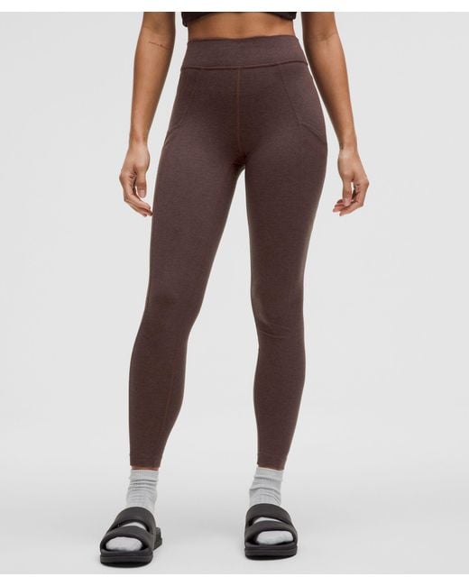 lululemon athletica Brown Softy Suedey High-Rise Tight 28"