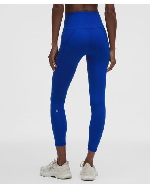 lululemon athletica Blue – Wunder Train High-Rise Tight Leggings With Pockets – 25" – – Size 4