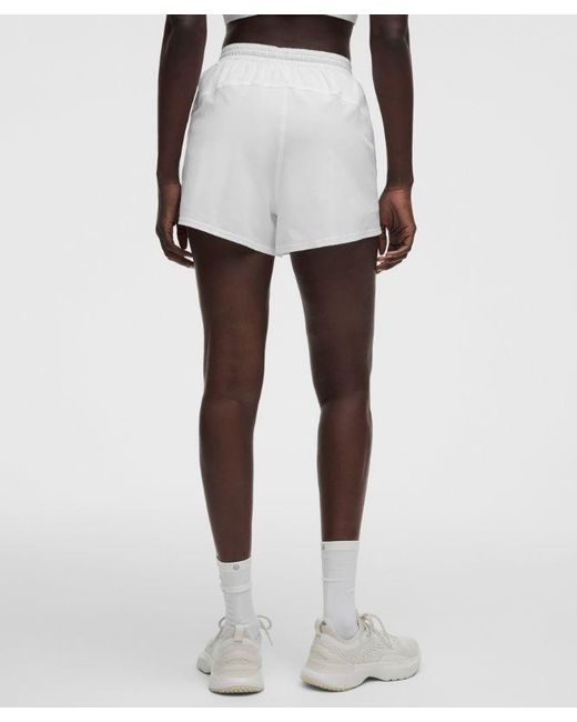 lululemon athletica White – Court Rival High-Rise Shorts – 3" – – Size 4