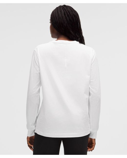 lululemon athletica White All Yours Organic Cotton Long-Sleeve Shirt
