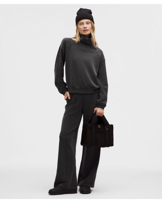 lululemon athletica Black – Brushed Softstreme Funnel Neck – – Size Medium