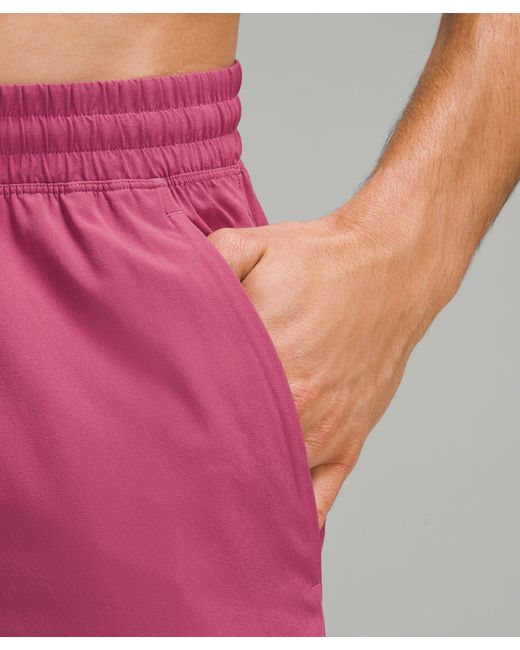 lululemon athletica Pink Pace Breaker Linerless Shorts 7" for men