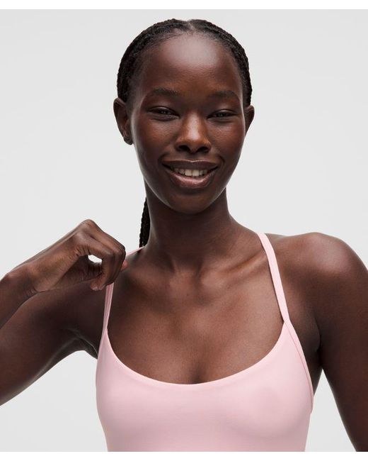 lululemon athletica Pink – Flow Y Sports Bra Light Support, A/B Cup Evolve – – Size Large