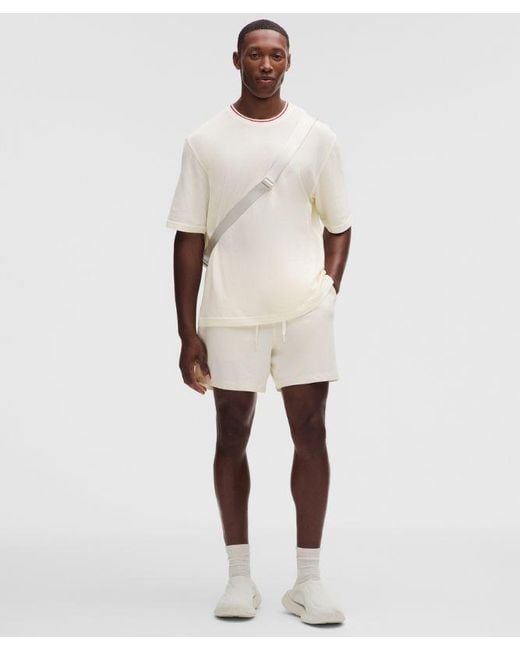 lululemon athletica White – -Knit Jersey Short-Sleeve Shirt – – Size Large for men