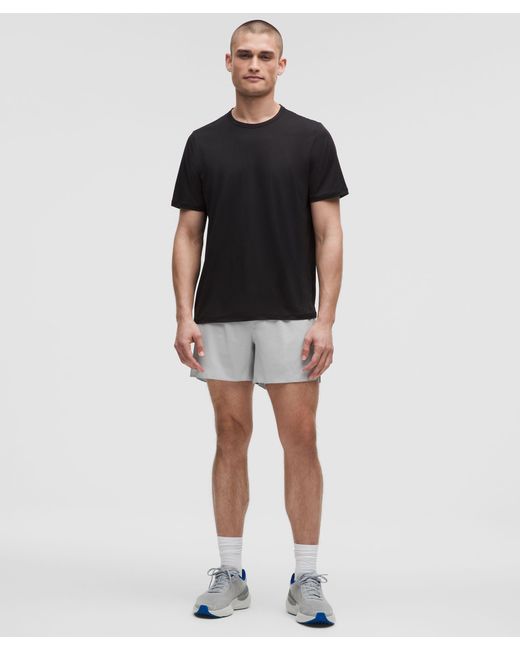 lululemon athletica Blue Fast And Free Lined Running Shorts 5" for men