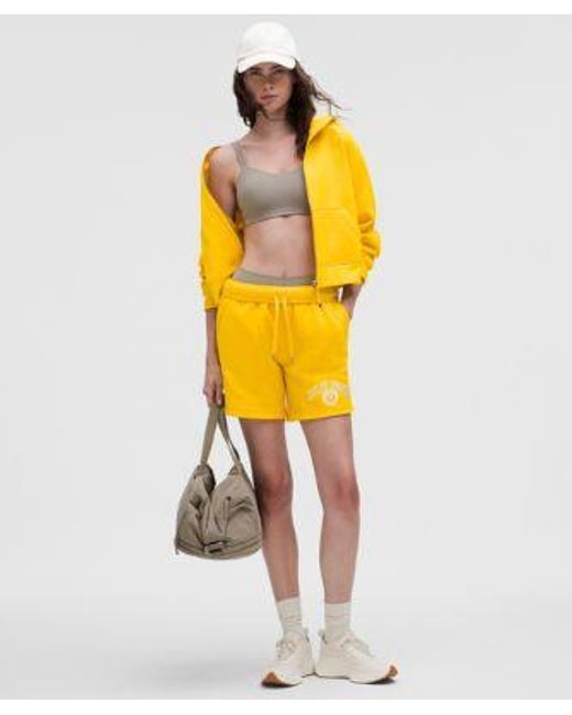 lululemon athletica Yellow Scuba Mid-Rise Oversized Short 7"