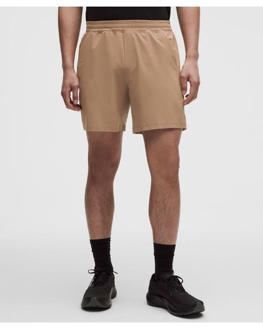 lululemon athletica Black – Pace Breaker Linerless Shorts – 7" – Color Khaki – Size Large for men